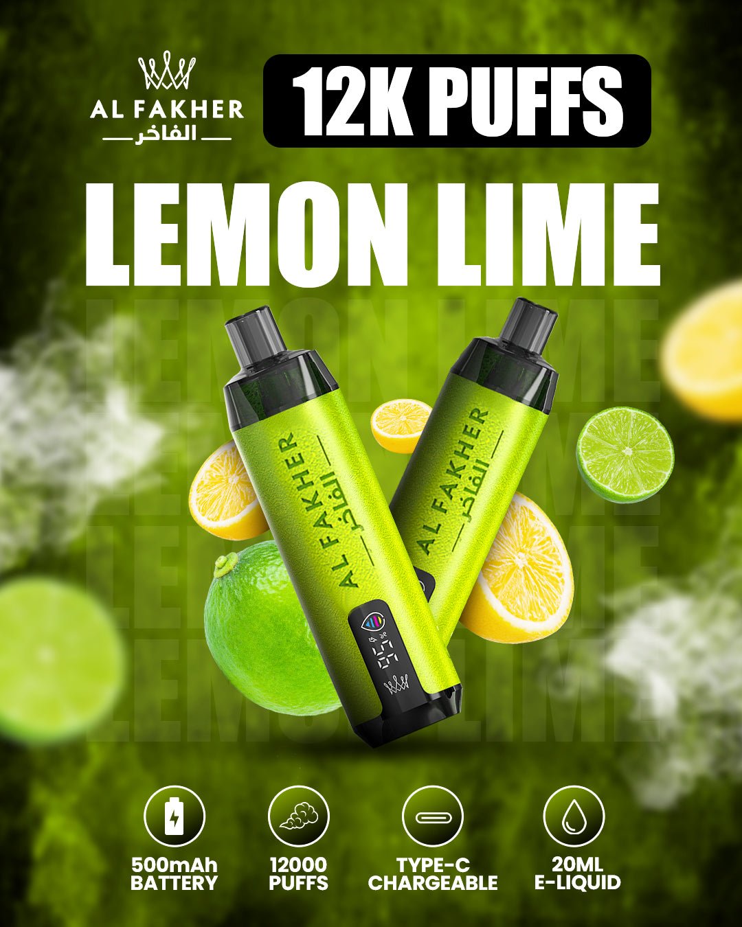 Al Fakher Vape 12000 Lemon Lime