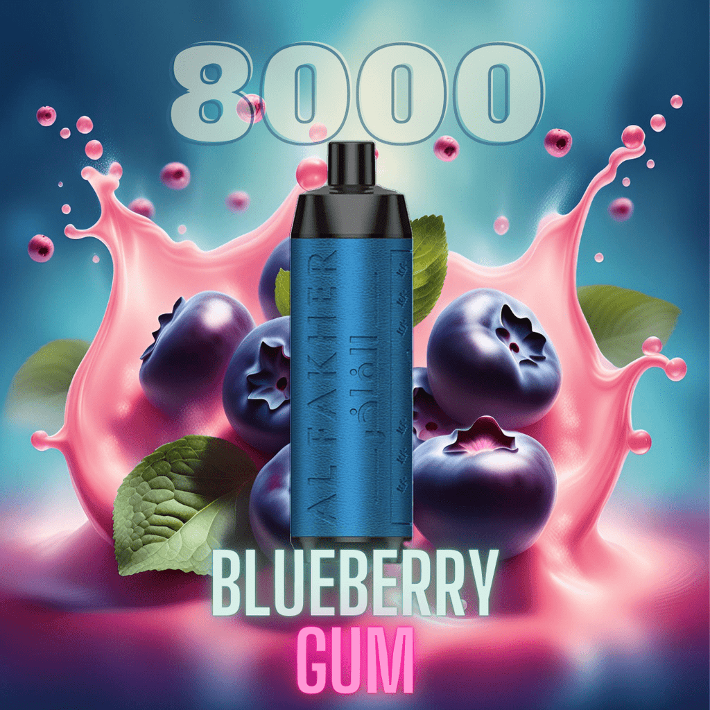 Al Fakher Vape 8000 Bueberry Bubblegum Crown Bar