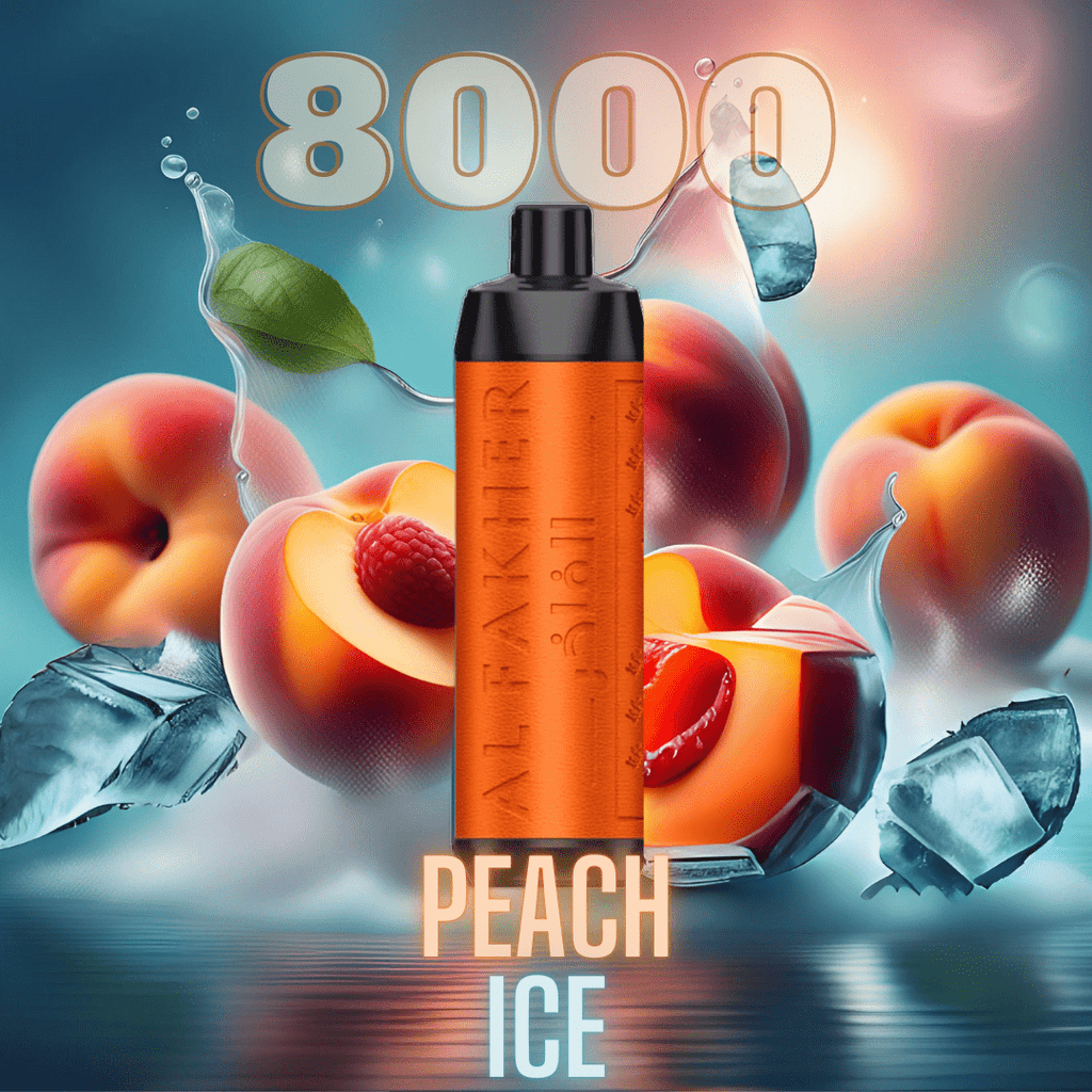 Al Fakher Vape 8000 Peach Ice Crown Bar
