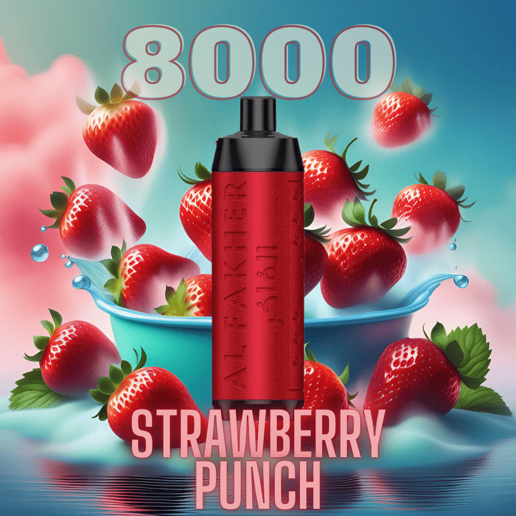 Al Fakher Vape 8000 Strawberry Punch Crown Bar