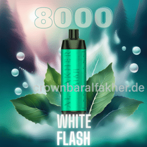 Al Fakher Vape 8000 White Flash Crown Bar